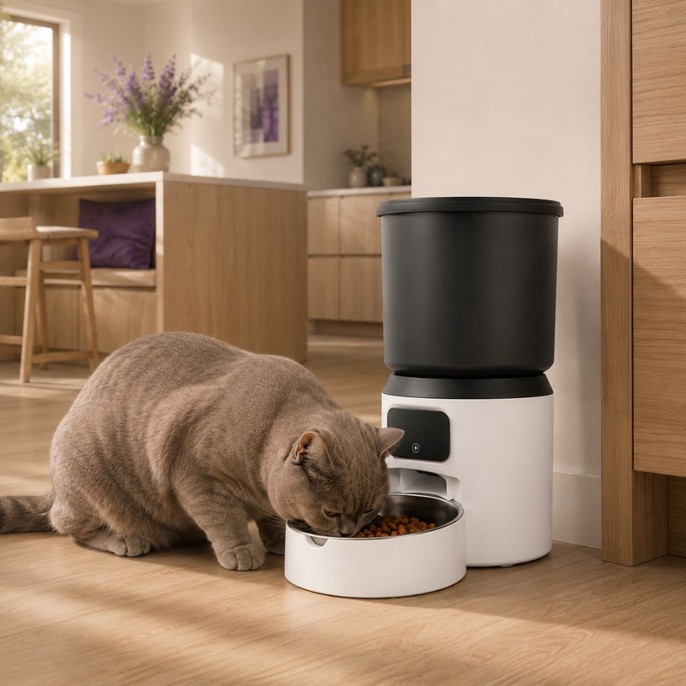 Feline Maison Camera Feeder Wi-Fi smart cat feeder with 1080p HD camera and night vision