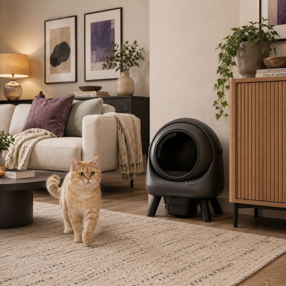 Feline Maison Premium self-cleaning cat litter box with Wi-Fi app control and odour neutralisation