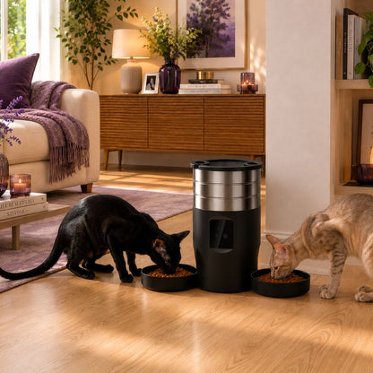 Feline Maison Dual Feeder Wi-Fi smart cat feeder with two stainless steel bowls