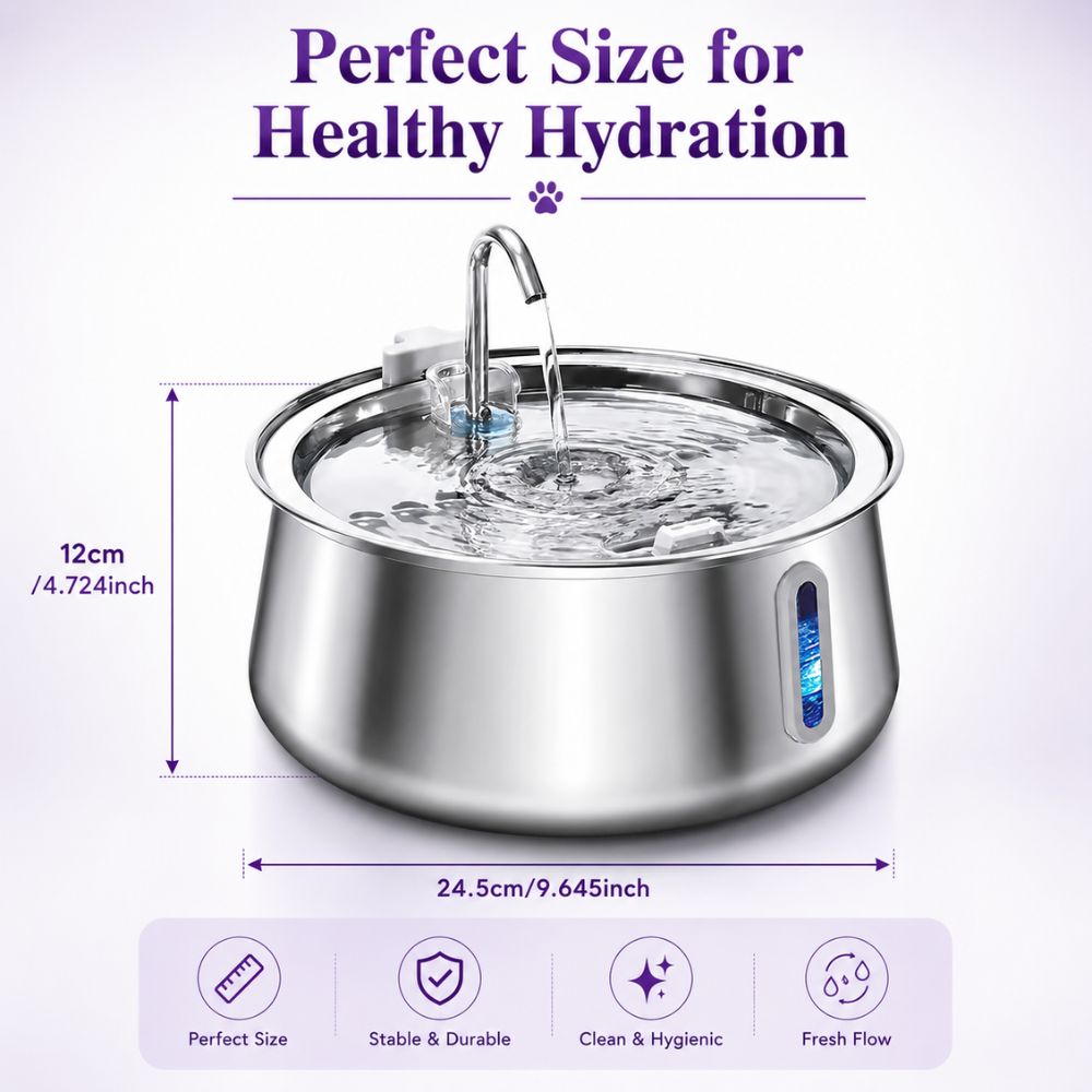 Feline Maison Steel Fountain specifications