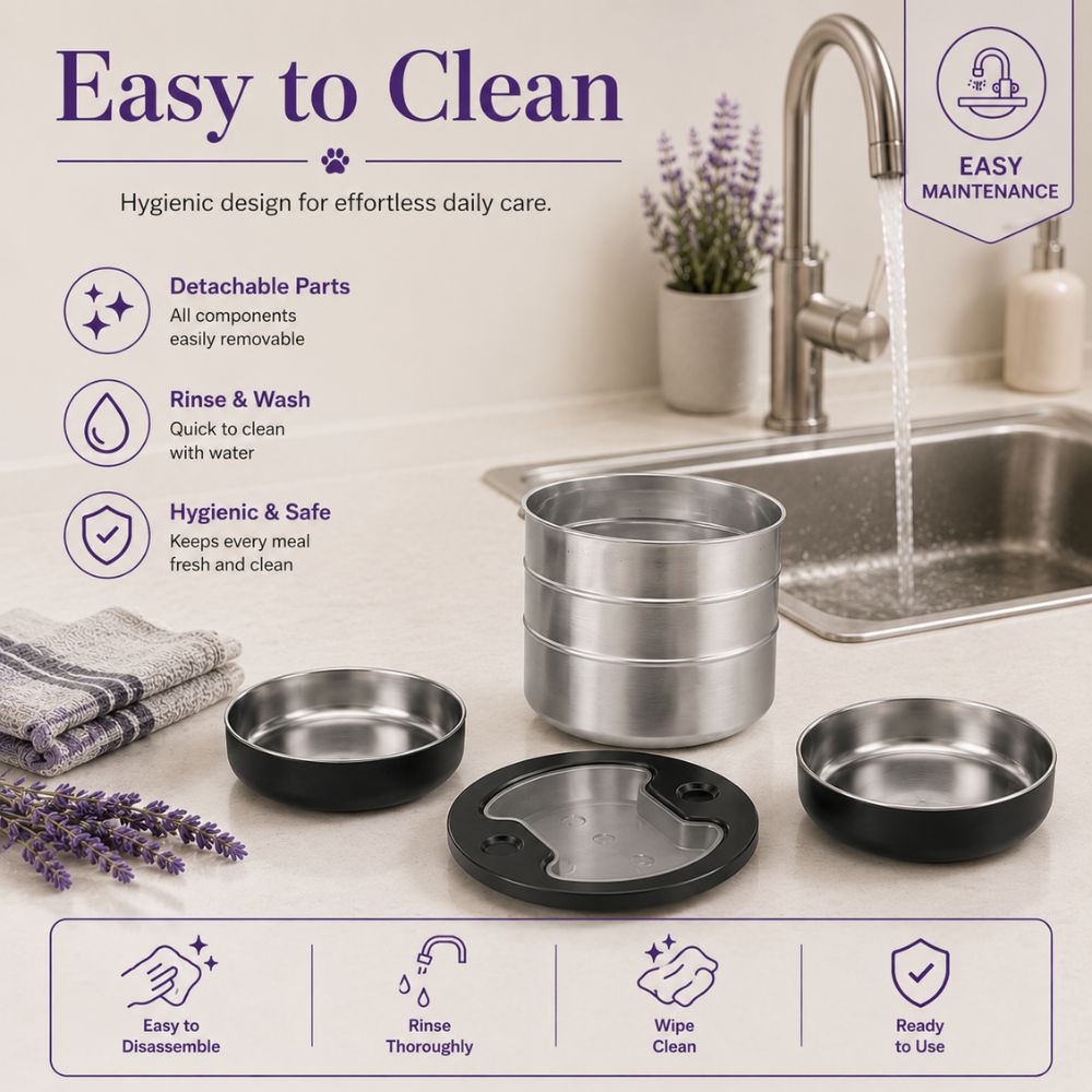Dual Feeder Tuya Smart Life app with independent feeding schedules for each bowl